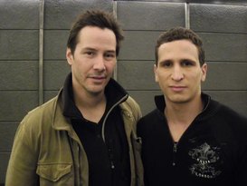 With Keanu Reeves on the set of Man of Tai Chi