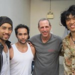 Isaac with some of the stunt guys