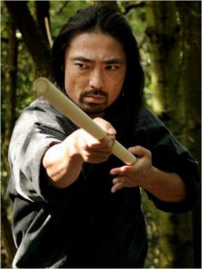Akira Koieyama wielding a stick with authority!