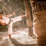 Ryu training midst the light rays