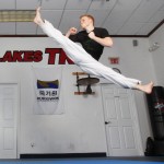 7. Ginger Ninja jumping split kick