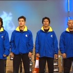 Members of Jackie Chan Stunt Team get ready to compete for the Golden Elbow Pad
