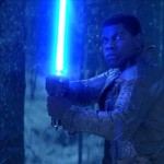 John Boyega tries his luck with a familiar weapon