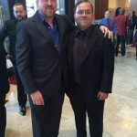Ernie at the premiere of Pound of Flesh with the films screenwriter Joshua James