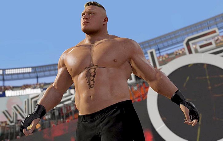 The Beast Brock Lesnar heads to the ring