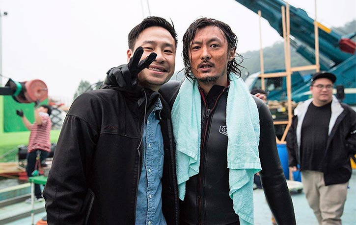 Behind the Scenes director Jonathan Li with Shawn Yue