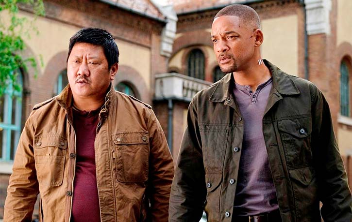 Will Smith and Benedict Wong in Gemini Man