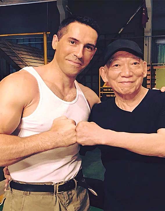 Scott with the legendary Master of action Yuen Woo ping