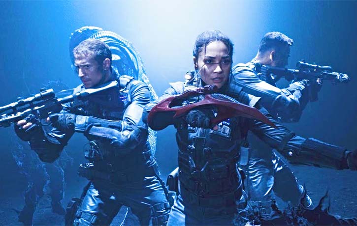 Lindsey Morgan as Rose leads the mission to the alien world