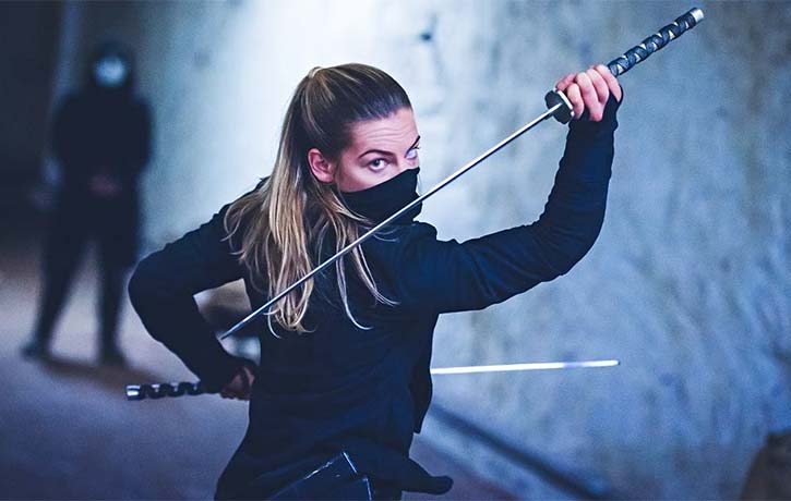 Talented British stuntwoman Phoebe Robinson Galvin features in NBD Revolt