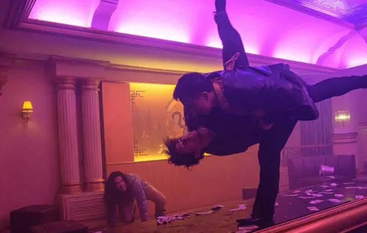 Joe Taslim executes a flawless hip throw in The Furious Joe Taslim executes a flawless hip throw in The Furious