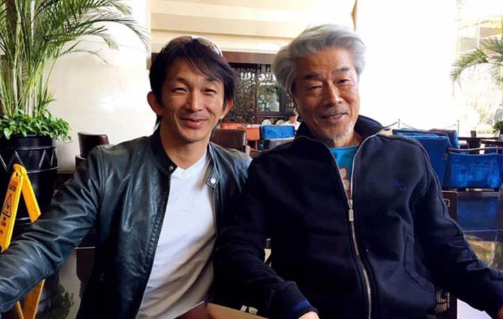 Kenji with his mentor and fellow Hong Kong action veteran Yasuaki Kurata Kenji with his mentor and fellow Hong Kong action veteran Yasuaki Kurata