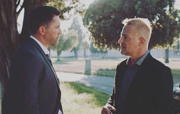 Louis Mandylor and Scott Adkins have great chemistry in the Debt Collector movies. Louis Mandylor and Scott Adkins have great chemistry in the Debt Collector movies.