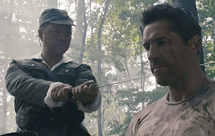 Scott Adkins is captured in Loui Mandylor's Prisoner of War Scott Adkins is captured in Loui Mandylor's Prisoner of War