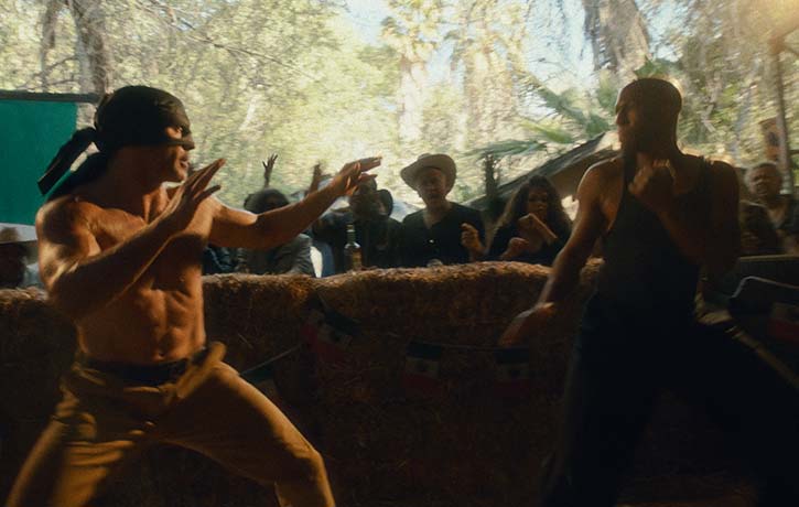 Bren dons a mask for some of Mexicali's most intense fight scenes.