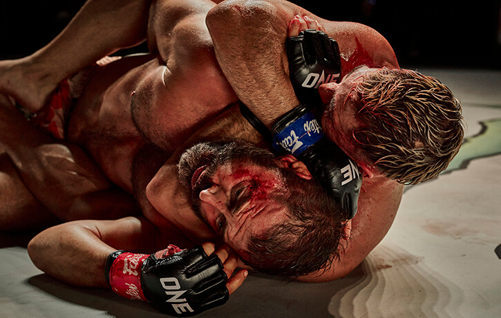 Xavier's rear naked choke has the gripe of a python!